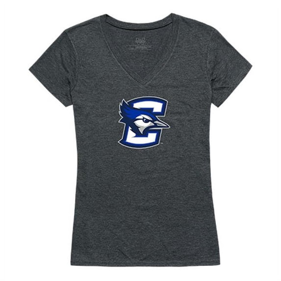 W Republic Apparel Creighton University Cinder Tee for Women, Heather Charcoal - 2XL