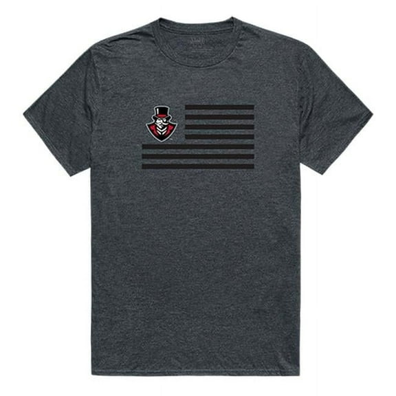 W Republic 531-105-HCH-04 Austin Peay State University Men Flag T-Shirt, Heather Charcoal - Extra Large