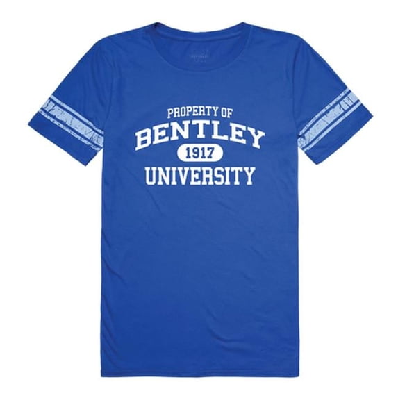 W Republic Bentley University Falcons Women Property Football Short Sleeve T-Shirt, Royal - 2XL