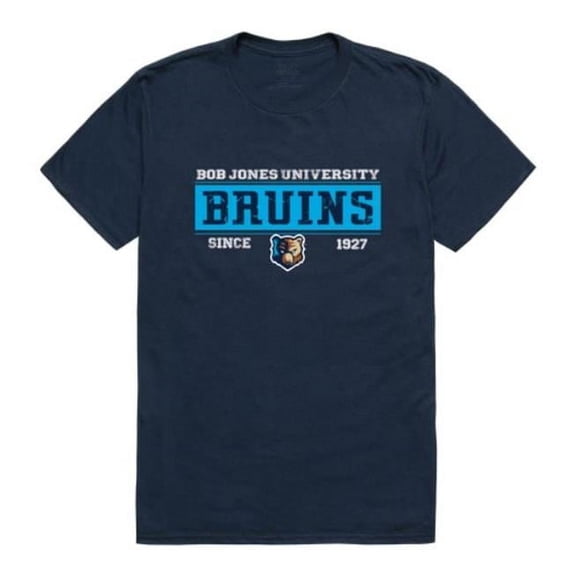 W Republic Bob Jones University Bruins College Established T-Shirt, Navy - Medium