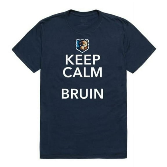 W Republic  Bob Jones University Bruins Keep Calm T-Shirt, Navy - Medium