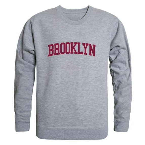 W Republic Brooklyn College Bulldogs Game Day Crewneck Sweatshirt, Heather Grey - Large
