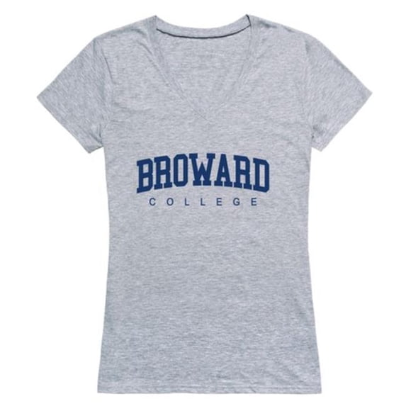 W Republic Broward College Seahawks Game Day Women T-Shirt, Heather Grey - Extra Large