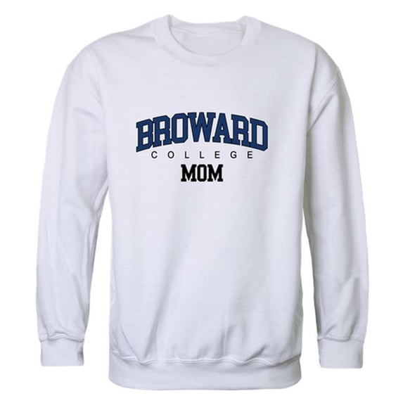 W Republic Broward College Seahawks Mom Crewneck Sweatshirt, White - 2XL
