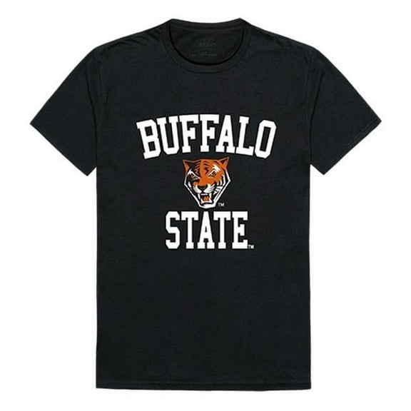 W Republic 539-107-BLK-05 Buffalo State College Arch T-Shirt, Black & White - 2XL