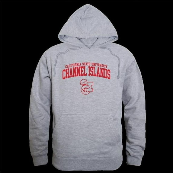 W Republic California State University, Channel Islands Dolphin Seal Hoodie, Heather Grey - Extra Large