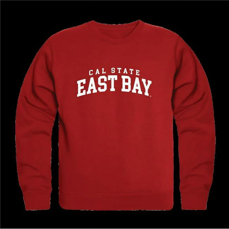 W Republic California State University East Bay Pioneers Seal Crewneck Sweatshirt Red Medium
