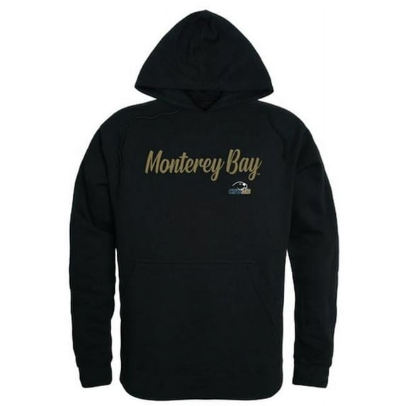W Republic 558-206-BLK-01 California State University, Monterey Bay Mens Script Hoodie - Black, Small