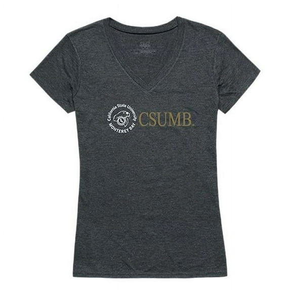 W Republic California State University, Monterey Bay Women Institutional T-Shirt, Heather Charcoal - Extra Large