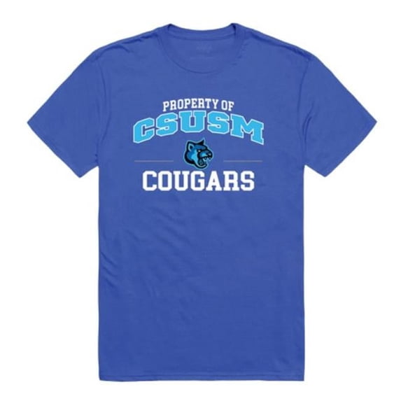 W Republic California State University San Marcos Cougars Property College T-Shirt, Royal - Small