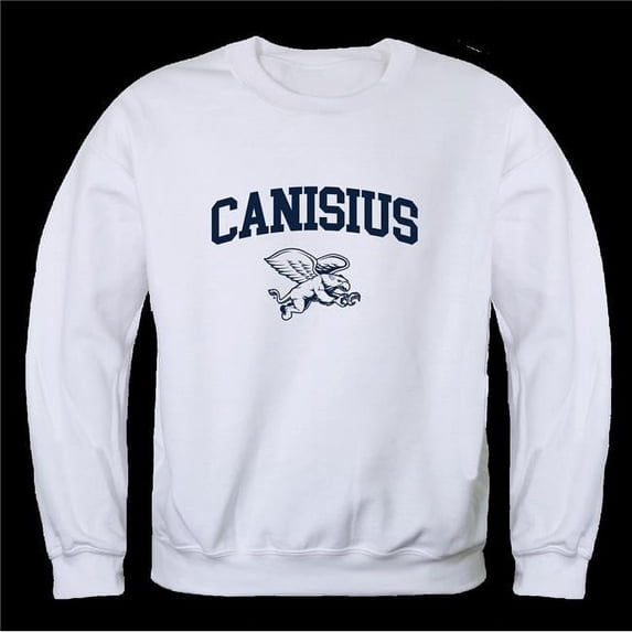 W Republic Canisius College Golden Griffins Seal Crewneck Sweatshirt, White - Extra Large