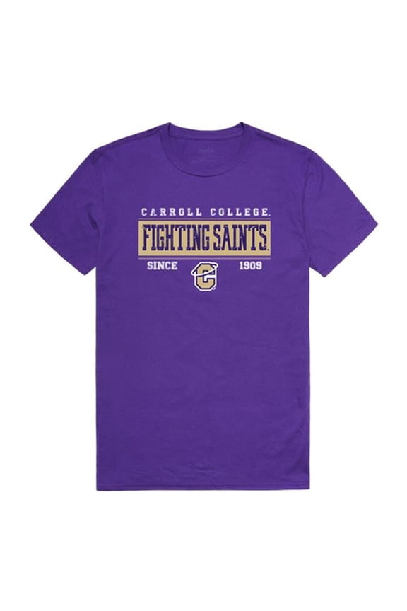 Carroll College Saints College Established T-Shirt, Purple - Extra Large
