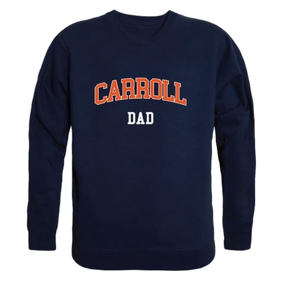 W Republic Carroll University Pioneers Dad Crewneck Sweatshirt, Navy - 2XL