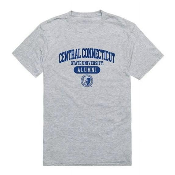 W Republic Central Connecticut State University Alumni T-Shirt, Heather Grey - 2XL