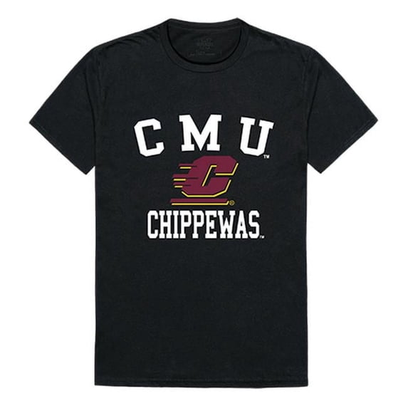 W Republic Central Michigan University Arch T-Shirt, Black & White - Large