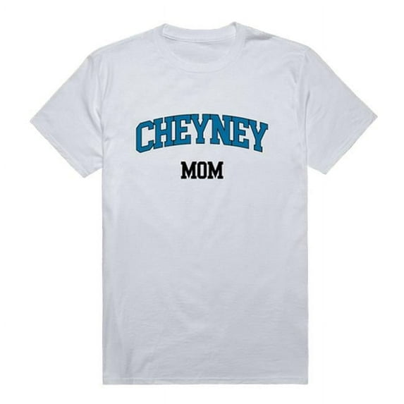 W Republic Cheyney University Wolves College Mom T-Shirt, White - Small