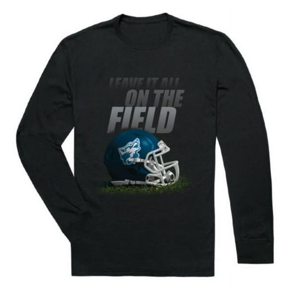 W Republic Cheyney University Wolves Gridiron Long Sleeve T-Shirt, Black - Large