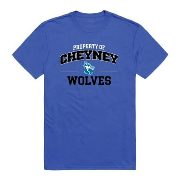 W Republic Cheyney University Wolves Property College T-Shirt, Royal - Small