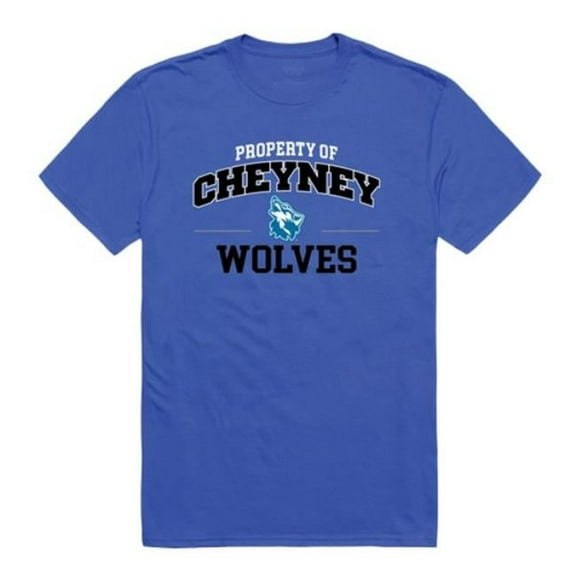 W Republic Cheyney University Wolves Property College T-Shirt, Royal - Small