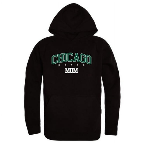 W Republic Chicago State University Cougars Mom Hoodie, Black - Medium