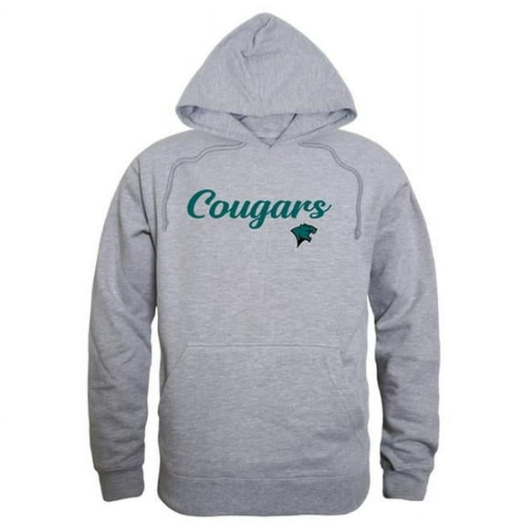 W Republic Chicago State University Cougars Script Hoodie, Heather Grey - Large