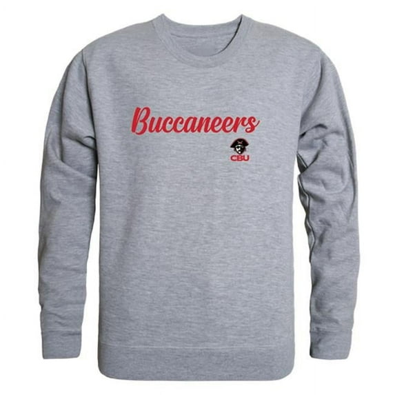 W Republic Christian Brothers University Buccaneers Script Crewneck Sweatshirt, Heather Grey - Large