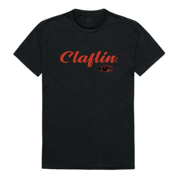 W Republic Claflin University Panthers Script T-Shirt, Black - Medium