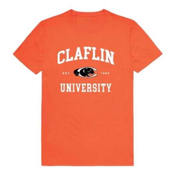 W Republic Claflin University Panthers Seal College T-Shirt, Orange - 2XL