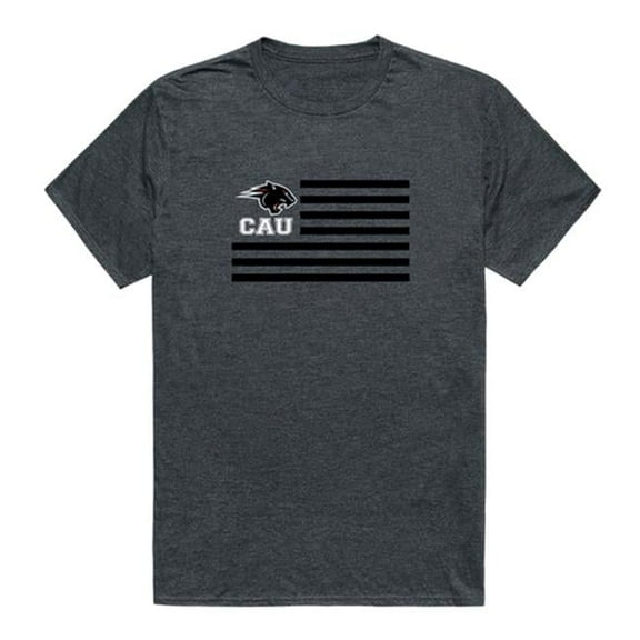 W Republic  Clark Atlanta University Panthers Flag Short Sleeve T-Shirt, Heather Charcoal - Large