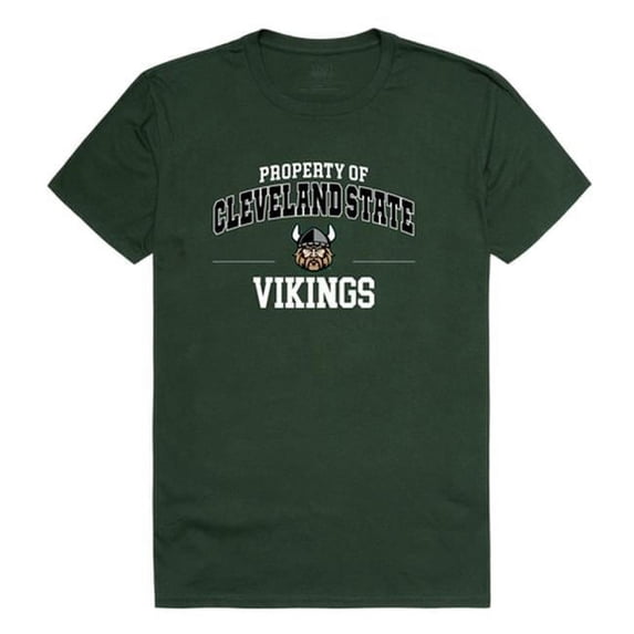 W Republic 517-282-G75-02 Cleveland State University Property T-Shirt, Forest Green & White 2 - Medium