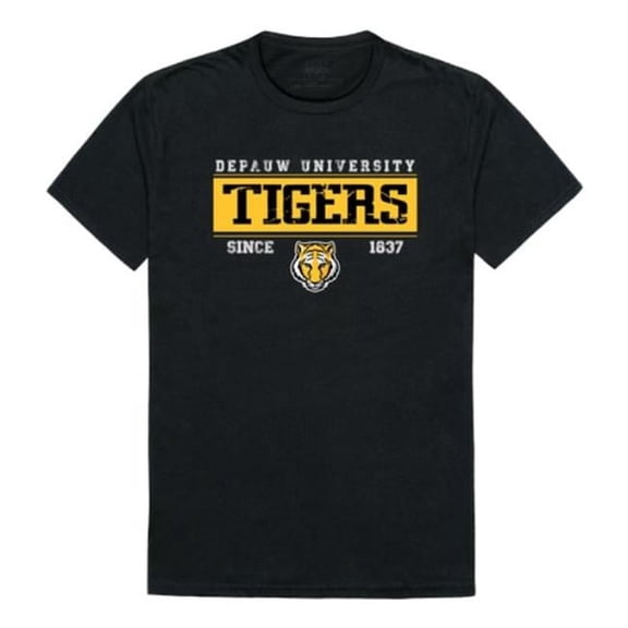 W Republic  DePauw University Tigers College Established T-Shirt, Black - Small