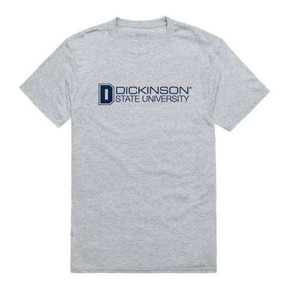 W Republic Dickinson State University Blue Hawks Institutional T-Shirt, Heather Grey - Large