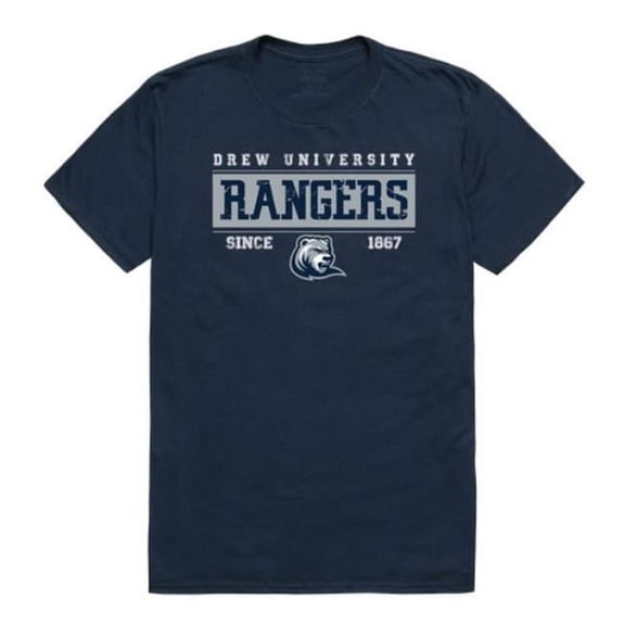 W Republic Drew University Rangers College Established T-Shirt, Navy - 2XL