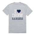 thumbnail image 1 of W Republic  Drew University Rangers I Love T-Shirt, Heather Grey - Medium, 1 of 1