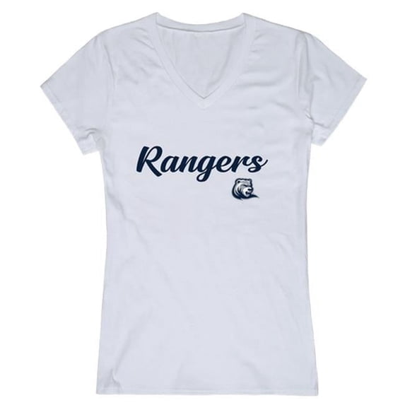W Republic Drew University Rangers Women Script Short Sleeve T-Shirt, White - Extra Large