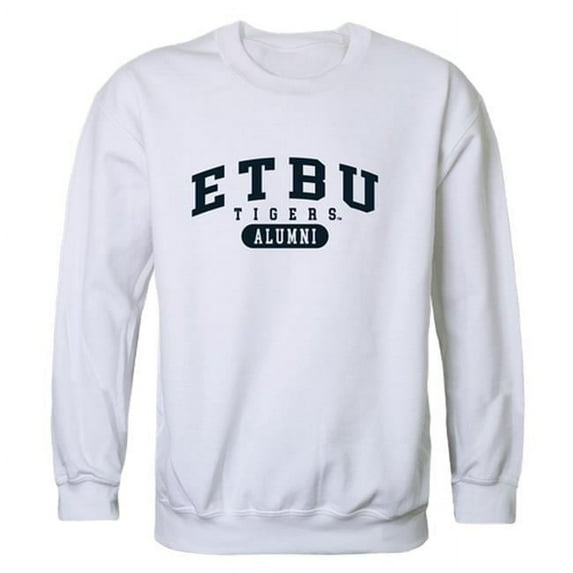 W Republic East Texas Baptist University Tigers Alumni Fleece Sweatshirt, White - Large