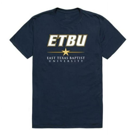 W Republic East Texas Baptist University Tigers Institutional T-Shirt, Navy - 2XL