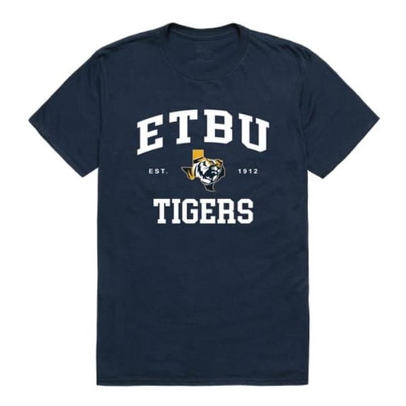 W Republic East Texas Baptist University Tigers Seal College T-Shirt, Navy - Medium