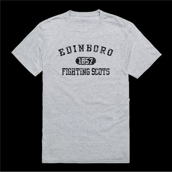 W Republic  Edinboro University Fighting Scots Distressed Arch College T-Shirt, Heather Grey - Extra Large