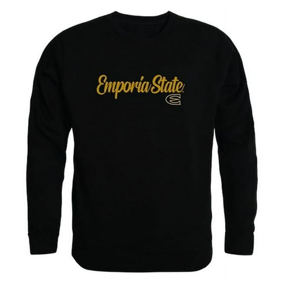 W Republic 556-423-BLK-04 Emporia State University Script Crewneck T-Shirt, Black - Extra Large