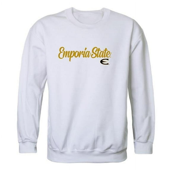 W Republic 556-423-WHT-05 Emporia State University Script Crewneck T-Shirt, White - 2XL