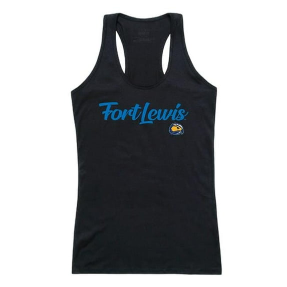 W Republic 557-437-BLK-04 Fort Lewis College Script Tank Top for Women, Black - Extra Large
