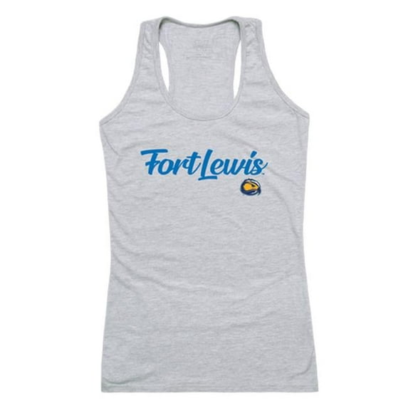 W Republic Fort Lewis College Script Tank Top for Women, Heather Grey - Medium