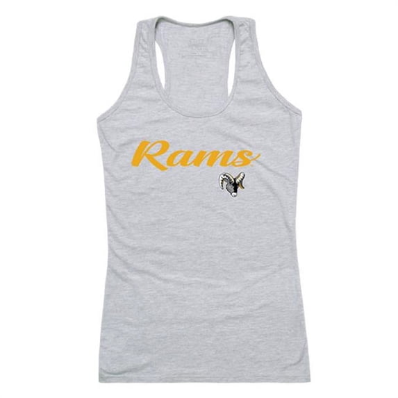 W Republic Framingham State University Rams Script Tank Top, Heather Grey - 2XL