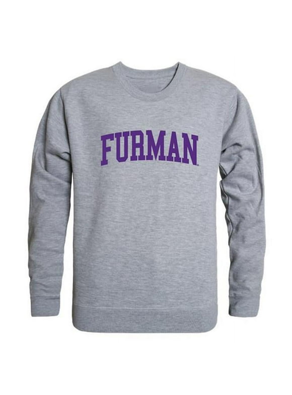 W Republic  Furman University Men GameDay Crewneck Sweatshirt, Heather Grey - Extra Large