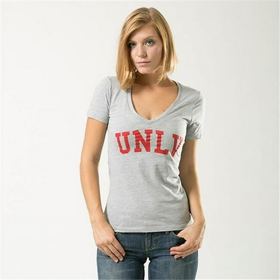 W Republic Game Day Womens Tee UNLV- Heather Grey - Large