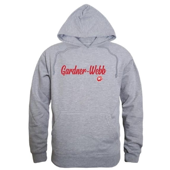 W Republic Gardner-Webb University Runnin Bulldogs Script Hoodie, Heather Grey - 2XL