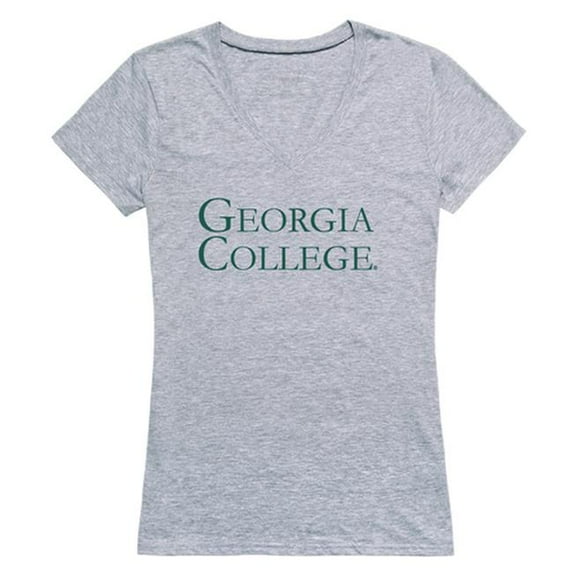 W Republic Georgia College & State University Bobcats Women Seal Short Sleeve T-Shirt, Heather Grey - Medium