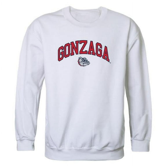 W Republic 541-187-WHT-03 Gonzaga University Campus Crewneck Sweatshirt, White - Large