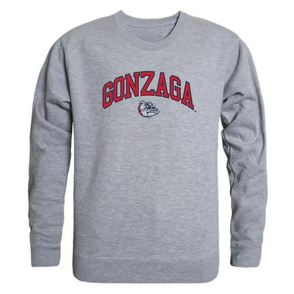 W Republic Gonzaga University Men Campus Crewneck Sweatshirt, Heather Grey - Large